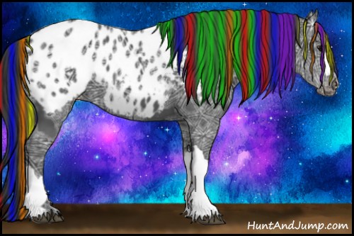 Horse Color:Painted Black Ice Appaloosa 