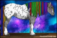 Horse Color:Painted Black Ice Appaloosa 