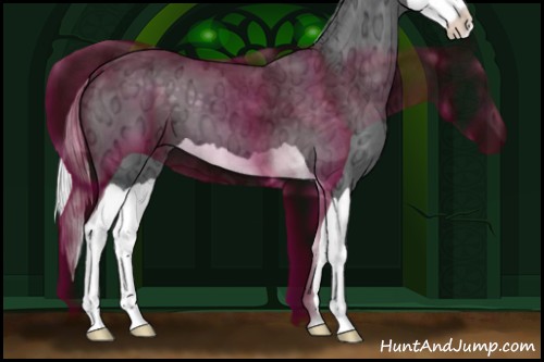 Horse Color:Silver Black Chinchilla Ice Splash 