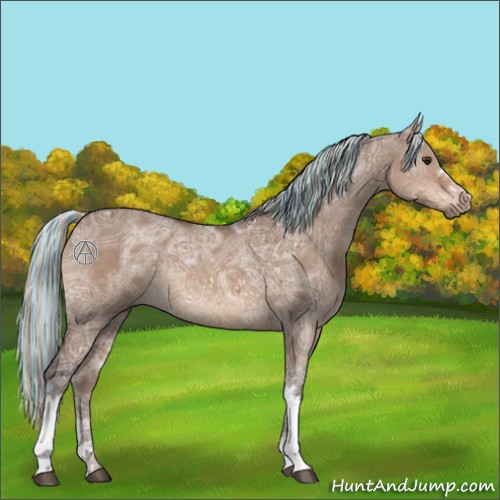 Horse Color:Painted Silver Brown Ice Dun 