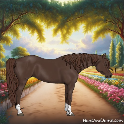 Horse Color:Liver Chestnut Tobiano 
