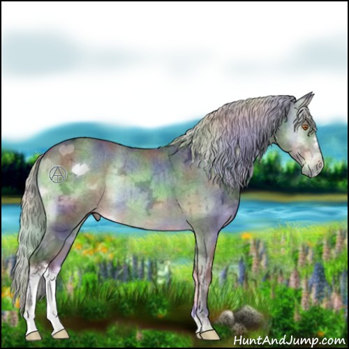 Horse Color:Nacre Silver Brown Chinchilla Ice Onyx