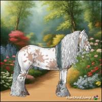 Horse Color:Watercolor White Spotted Grullo Rabicano 