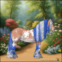 Horse Color:Watercolor White Spotted Bay 