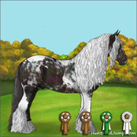 Horse Color:Midnight Brown Ice Tobiano 