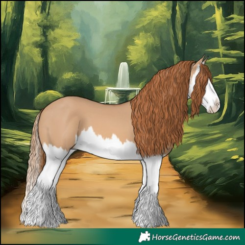Horse Color:White Spotted Red Dun Splash 