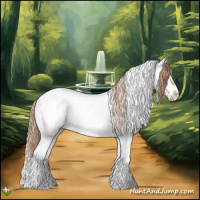 Horse Color:Gold Champagne Dun Sabino Frame Snowcap Rabicano 