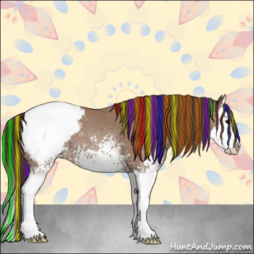 Horse Color:Painted White Spotted Classic Champagne Splash Snowcap