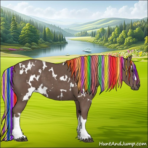 Horse Color:Painted White Spotted Silver Black 