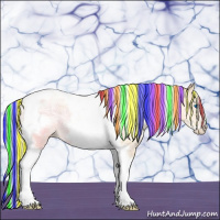 Horse Color:Painted Silver Classic Cream Champagne Ice Pearl Tobiano Frame 