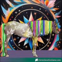 Horse Color:Painted White Spotted Silver Black