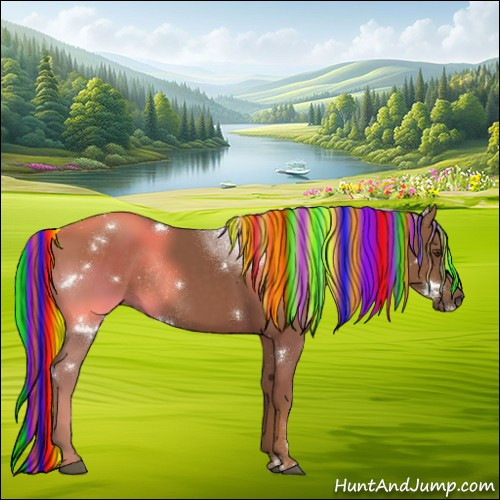 Horse Color:Painted White Spotted Chestnut Rabicano 