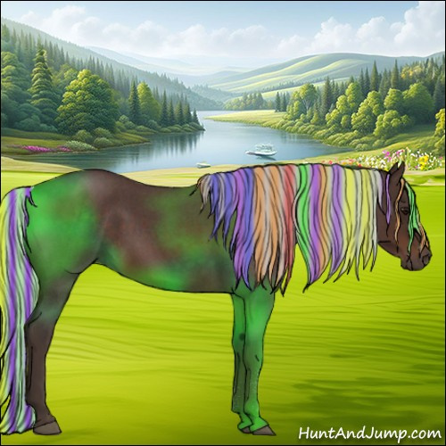 Horse Color:Painted Silver Brown Roan 