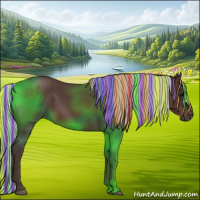 Horse Color:Painted Silver Brown Roan 