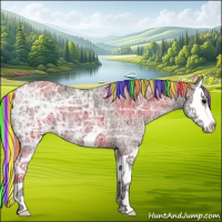 Horse Color:Painted Silver Black Ice Splash Varnish 