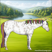 Horse Color:Painted Classic Champagne Ice Dun Sabino Splash Near Leopard 