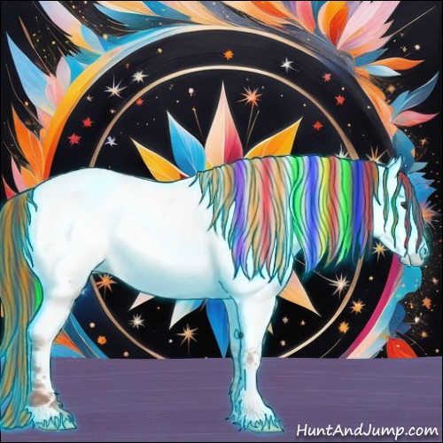 Horse Color:Painted Thunderstruck White Spotted Classic Champagne Ice Dun Near Fewspot