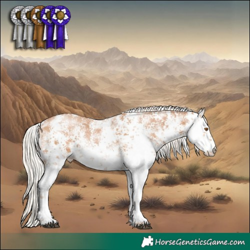 Horse Color:White Spotted Silver Black Pearl Sabino