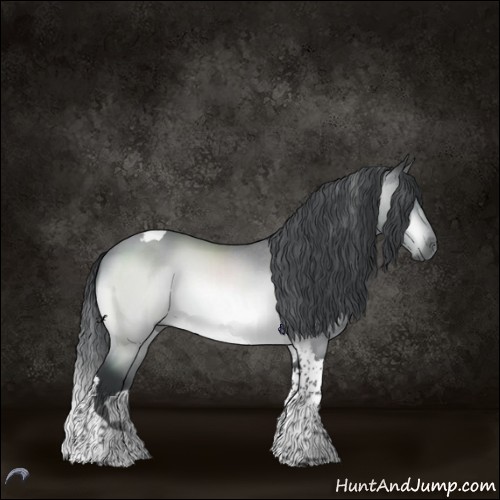 Horse Color:Brown Chinchilla Tobiano