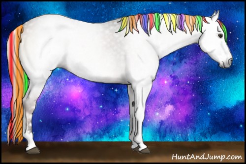 Horse Color:Gray Painted White Spotted Red Onyx Rabicano 