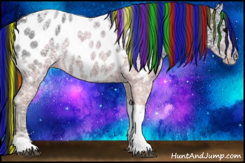 Horse Color:Painted Black Ice Tobiano Appaloosa 
