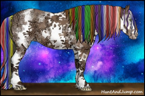 Horse Color:Painted White Spotted Sable Champagne Ice Splash 