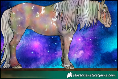 Horse Color:Gray Nacre White Spotted Silver Sable Champagne Dun 