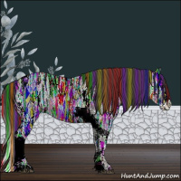 Horse Color:Painted Smoky Black Ice Splash Tobiano Rabicano 