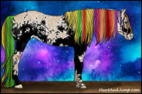 Horse Color:Painted White Spotted Red Dun