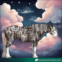 Horse Color:Midnight Bay Sabino Tobiano Varnish  and Midnight Bay Ice Splash 