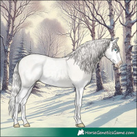 Horse Color:Cremello Ice Dun Splash Rabicano 