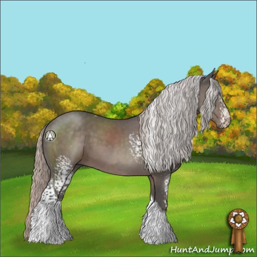 Horse Color:White Spotted Silver Black Tobiano 