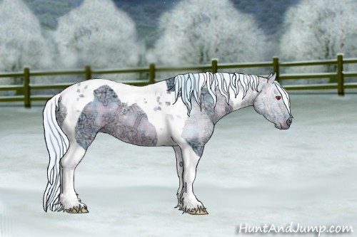 Horse Color:Watercolor Plaid  Silver Brown Chinchilla Ice Dun Tobiano 