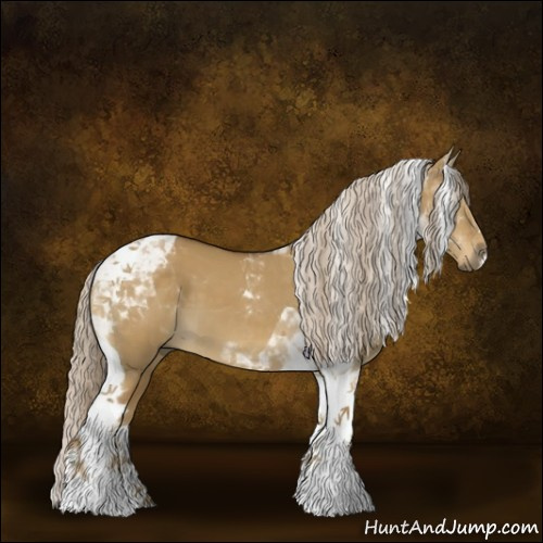 Horse Color:Chocolate Palomino Dun Tobiano 