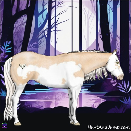 Horse Color:Silver Bay Roan Pearl Splash Frame 