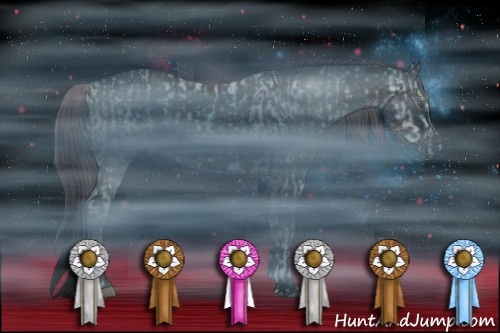 Horse Color:Nacre Chocolate Grullo Ice Sabino Splash Appaloosa  and Void Midnight Chocolate Grullo Ice Onyx Sabino Splash Appaloosa 