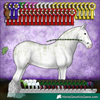 Horse Color:Watercolor White Spotted Classic Champagne Ice Sabino