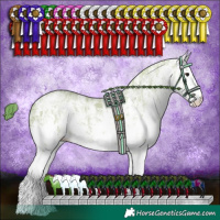 Horse Color:Watercolor White Spotted Classic Champagne Ice Sabino 