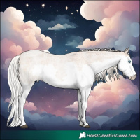 Horse Color:Silver Blue Roan Pearl Splash Tobiano 