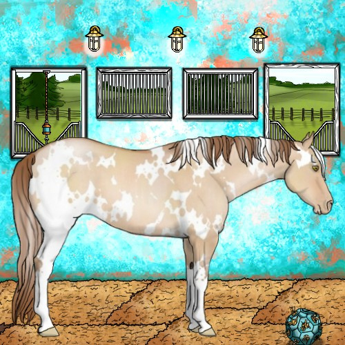 Horse Color:White Spotted Brown Pearl Dun 