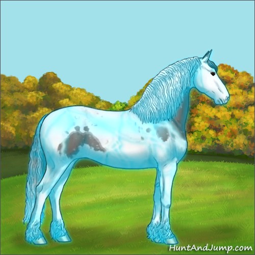 Horse Color:Thunderstruck Grullo Splash Tobiano 