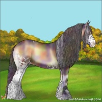 Horse Color:Nacre White Spotted Liver Red Onyx 