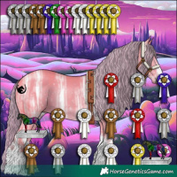 Horse Color:Watercolor White Spotted Liver Chestnut Ice Tobiano Rabicano