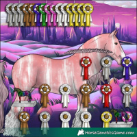 Horse Color:Watercolor White Spotted Liver Chestnut Ice Tobiano Rabicano 
