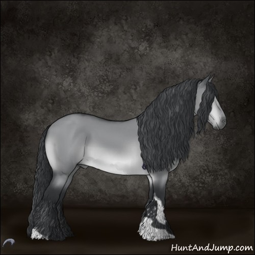 Horse Color:Brown Chinchilla Dun Tobiano 