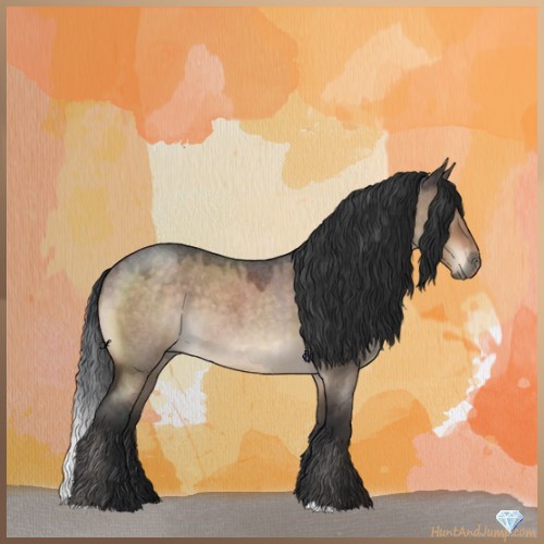 Horse Color:Brown Roan Dun Rabicano