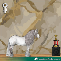 Horse Color:Platinum Chocolate Silver Brown Roan Onyx Sabino 