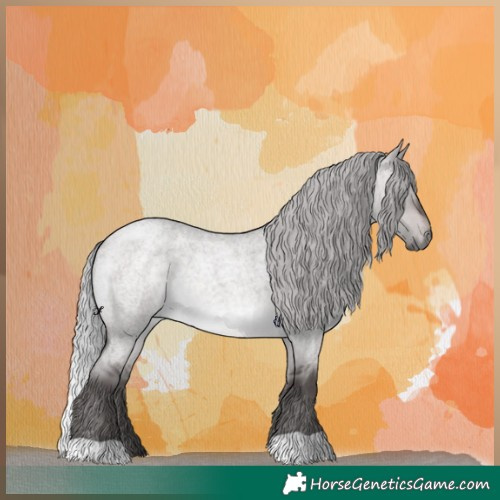 Horse Color:Platinum Silver Brown Roan Dun 
