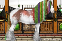 Horse Color:Painted White Spotted Chestnut Splash Tobiano