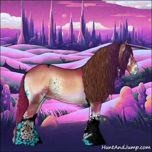 Horse Color:White Spotted Red Onyx Tobiano 